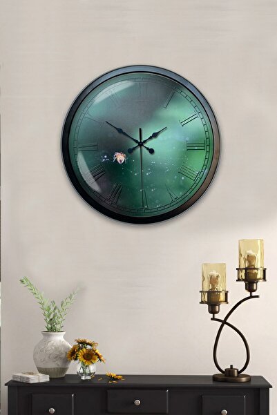 Kasva Concept 40 Cm Siyah Metal Taş Görünümlü Duvar Saati