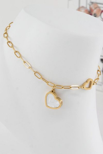 By Zeyna Aksesuar Women's 316 L Tarnishproof Anti Allergenic Steel Anklet Zy0005