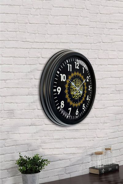 Kasva Concept Gift 40 cm Black Metal Verse Wall Clock