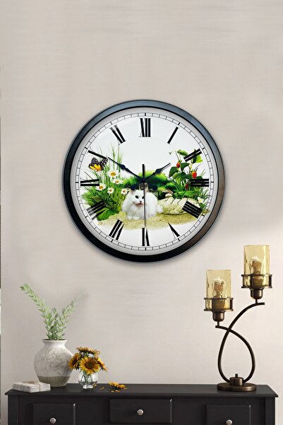 Kasva Concept ساعة حائط رقص معدنية سوداء مقاس 40 سم