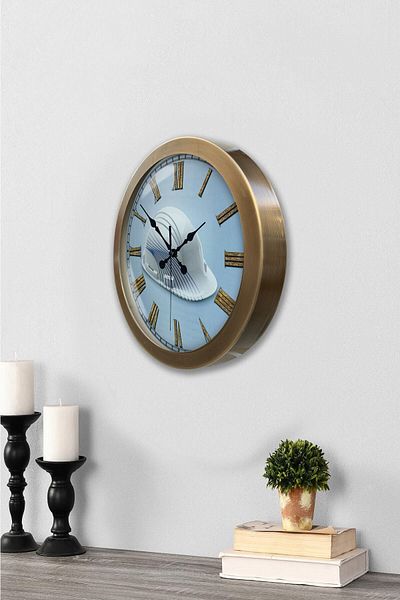Kasva Concept Gift 36 cm Antique Metal Construction Wall Clock