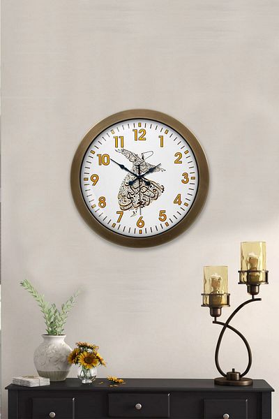 Kasva Concept Gift 36 cm Antique Metal Mevlana Wall Clock