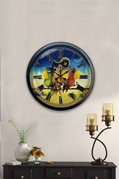 Kasva Concept ساعة حائط تنجيد معدنية باللون الأسود مقاس 40 سم