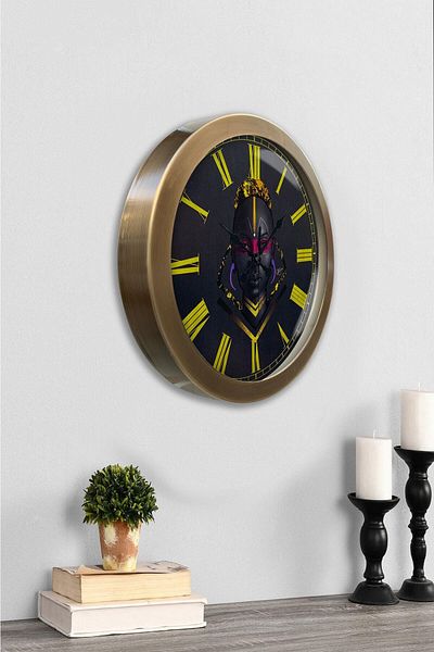 Kasva Concept Gift 36 cm Antique Metal African Wall Clock
