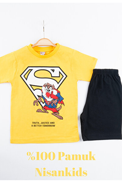 Nisankids Αγόρια Ταζμανία Καλοκαιρινό Σετ Βρεφικό Καλοκαιρινό Σετ Μπλουζάκι κ...