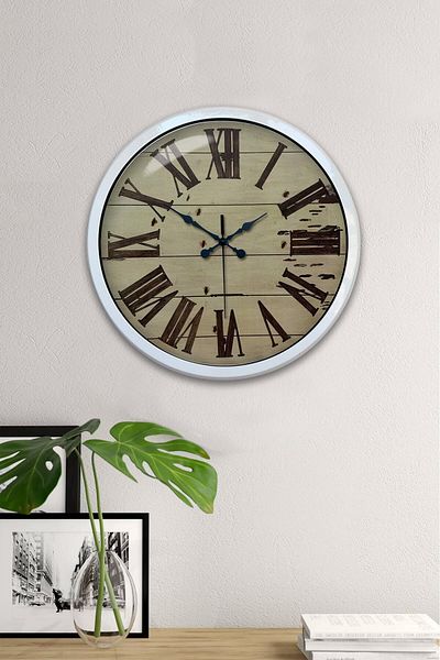 Kasva Concept Gift 40 cm White Metal Classic Wall Clock