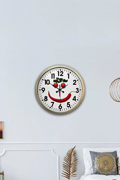 Kasva Concept هدية ساعة حائط مطبخ معدنية عتيقة مقاس 40 سم