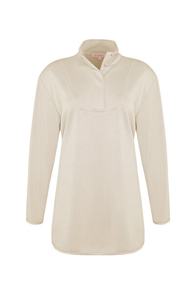 Aker Dik Yaka Örme Sweatshirt