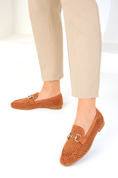 SOHO Tan Suede Women's Ballerinas 19186