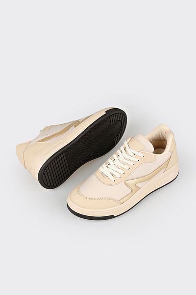 Elle Shoes Beige Women's Sneakers TRIGUN