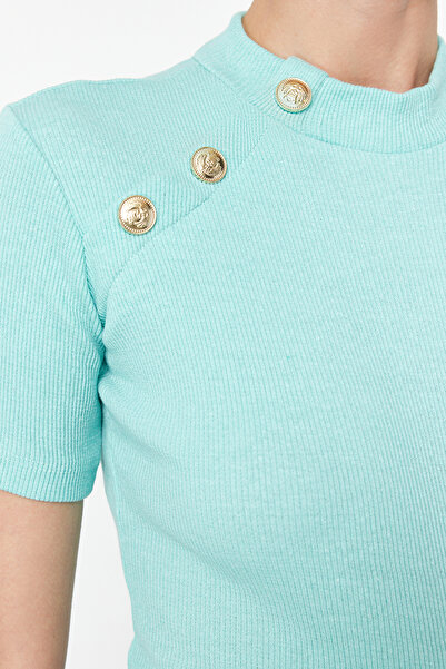Edit by Trendyol Mint Fitted Knitted Blouse TEDSS24BZ00010