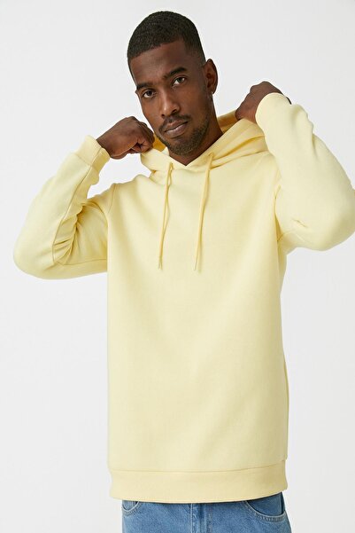 Koton Gelbes Herren-Sweatshirt 3SAM70001MK