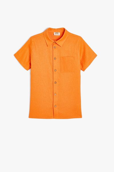 Koton Kids Pomarańczowa koszula chłopięca 4SKB60020TW