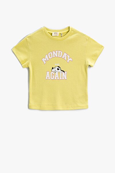 Koton Kids Gelbes T-Shirt für Mädchen - 2SKG10573AK