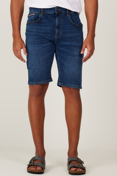 AC&Co / Altınyıldız Classics Ανδρικό τζιν σορτς σε μπλε ελαστική εφαρμογή