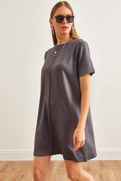 Olalook Damen Minikleid mit geräucherter Vorderseite und weicher Struktur, ELB-19002087