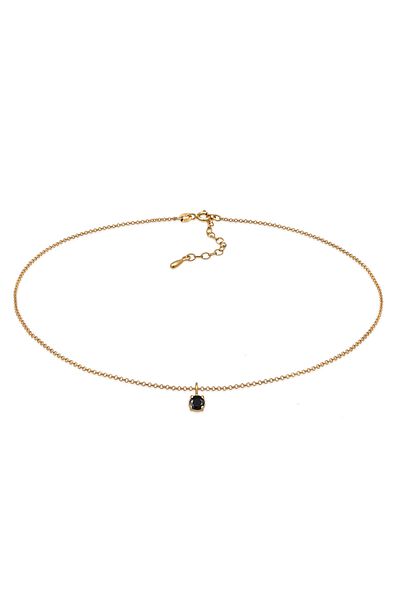 ELLI Halskette Choker Zirkonia Solitär Basic 925 Sterling Silber