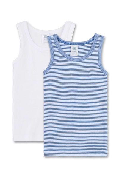 Sanetta Jungen Shirt 4er Pack- Unterhemd ohne Arm, Tanktop, gestreift