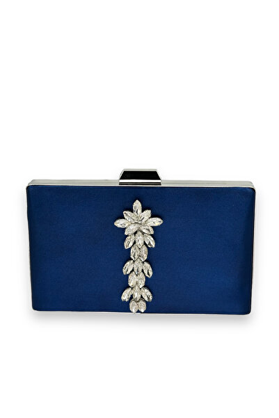 Borsetta Geanta de absolvire de mireasa din satin Henna - Culoare bleumarin, ...