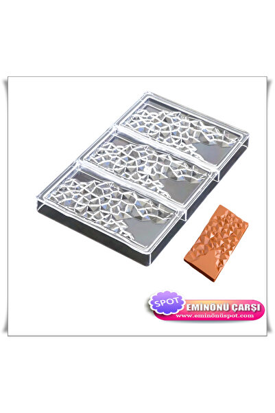 eminönüspot قالب شوكولاتة منقوش بحجر البولي كربونات مقاس 28 × 18 سم