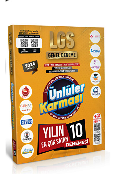Ünlüler Karması Lgs 10 Yayın 10 Karma Genel Deneme 2025 Son Baskı