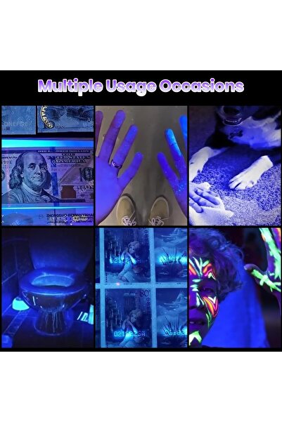 Micron 20W 365nm Profesyonel Güçlü Mor UV Işık El Feneri Evcil Hayvan İdrarı Tespiti, Para Kontrol feneri