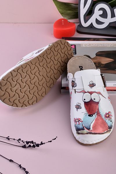 DOGİYE 8069 Παντόφλες Comfort Sabo με στάμπα Confused Dog