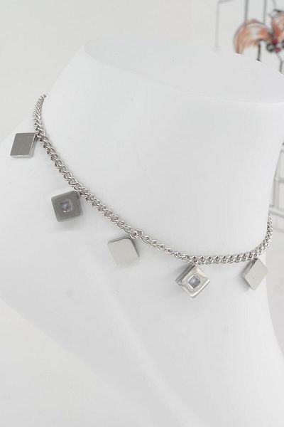 By Zeyna Aksesuar Women's 316 L Tarnishproof Anti Allergenic Steel Anklet Zy00021