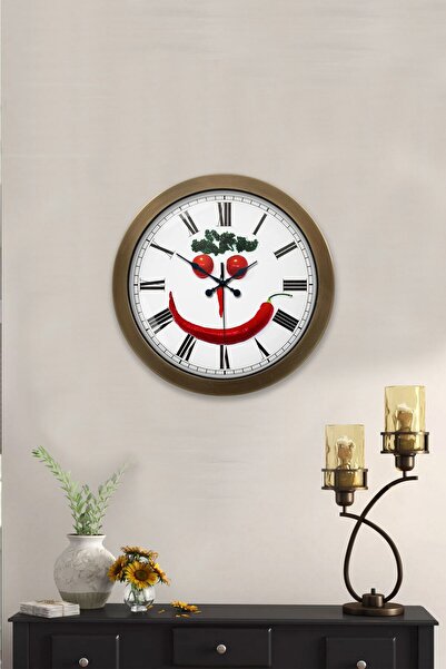 Kasva Concept هدية ساعة حائط مطبخ معدنية عتيقة مقاس 36 سم