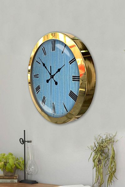 Kasva Concept Gift 36 cm Gold Metal Milano 2 Wall Clock