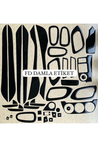FD Damla Etiket طقم توربيدو Citroen C-elysee - تصميم خاص باللون الأسود البيانو