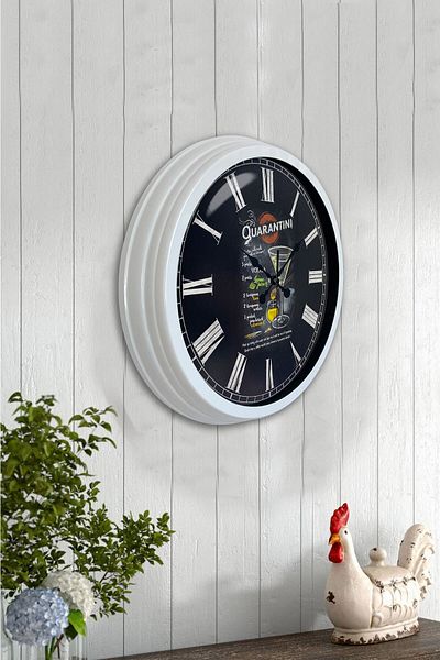 Kasva Concept Gift 40 cm White Metal Cafe Wall Clock