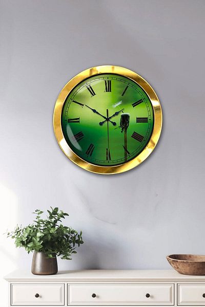 Kasva Concept Gift 36 cm Gold Metal Special Design Wall Clock