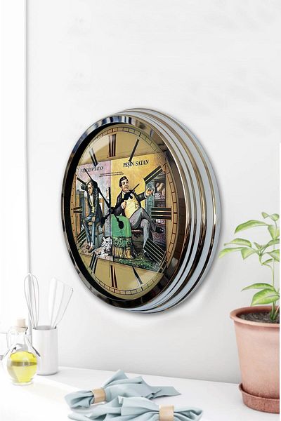Kasva Concept 40 cm Chrome Metal Cash Selling Wall Clock