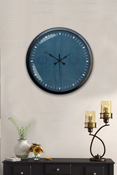 Kasva Concept ساعة حائط بوجاتي معدنية سوداء مقاس 40 سم