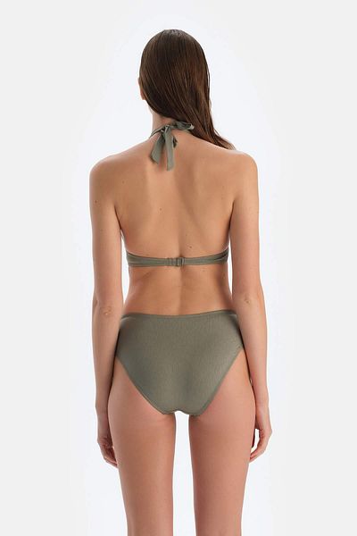 Dagi Khakifarben - Bikinihose mit normaler Taille