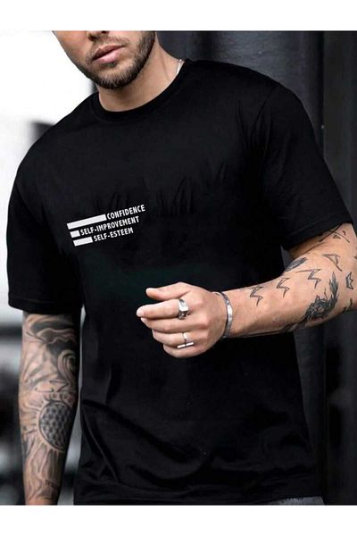 HEAVEN WEAR Black Oversize T_ Shirt