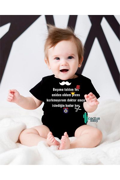 CACTUS COLLECTION I WAS CIRCUMCISION - Written Design Cotton Baby Bodysuit