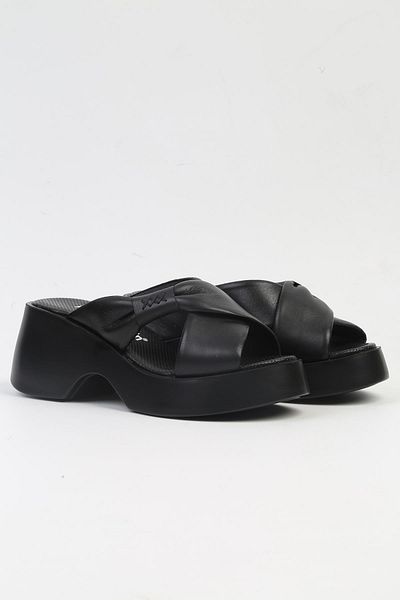 Pierre Cardin Pc-7196-3968 Black Women's Platform Slippers