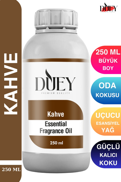 DUEY Kahve Uçucu Yağ 250 Ml Mum Esansı, Oda Kokusu, Hava Nemlendiricisi, Çama...
