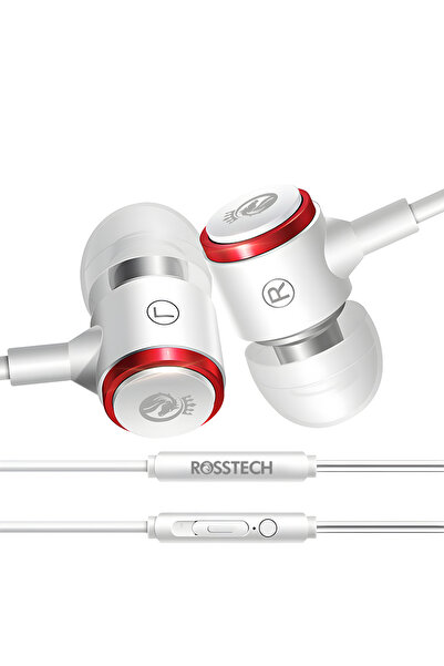 ROSSTECH Rs-50 Pro Mikrofonlu Kablolu Kulak İçi Kulaklık + Özel Taşıma Çantası