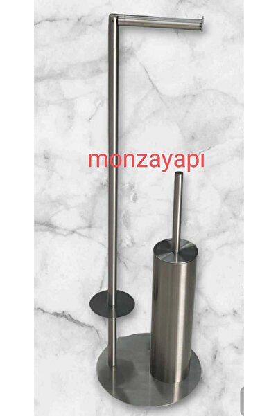 Smart Yedekli Kağıtlıklı Lüx Klozet Fırçası saten