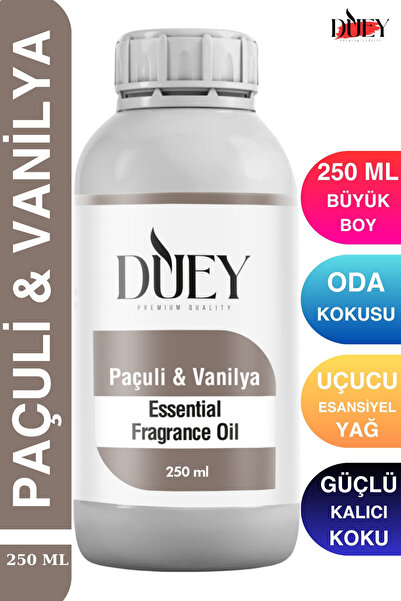 DUEY Paçuli&Vandal Uçucu Yağ 250 Ml Mum Esansı, Oda Kokusu, Hava Nemlendirici...