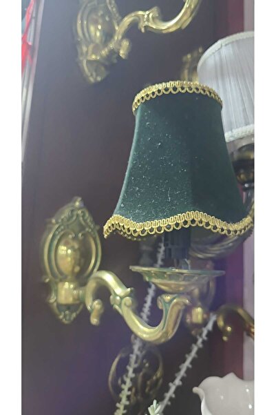 esdekor Kumaş Şapkalı Metal Aplik 21x26cm Yaratıcı Modern Yeşil 1 Adet