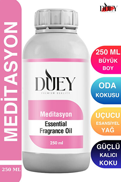 DUEY Meditasyon Uçucu Yağ 250 Ml Mum Esansı, Oda Kokusu, Hava Nemlendiricisi,...