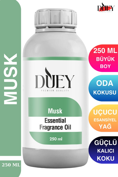 DUEY Musk Uçucu Yağ 250 Ml Mum Esansı, Oda Kokusu, Hava Nemlendiricisi, Çamaş...