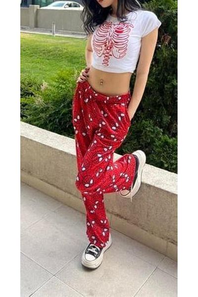Toum Blunt Blunt Spiderman Pattern Sweatpants