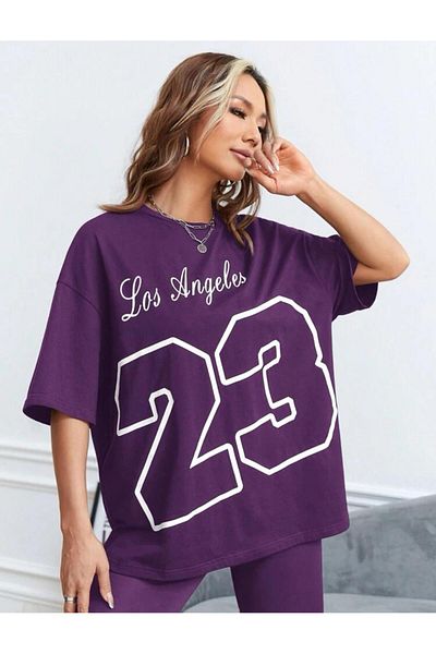 FAVORİST Los Angeles 23 Printed Unisex (Wide Fit) Oversize T-SHIRT