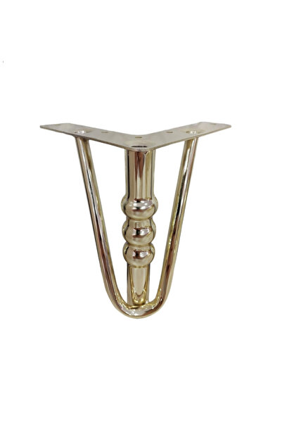 Metal Furniture Leg Omega Model 10 Cm Gold 4 Pieces