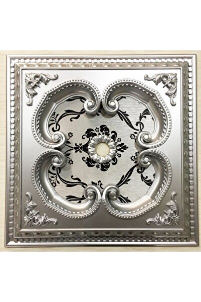 MİVA KONSEPT 60X60 KARE GÜMÜŞ  RENK SARAY TAVAN GÖBEK